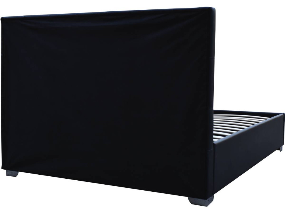Lit double avec coffre "Tino" - 140 × 190 cm - Noir