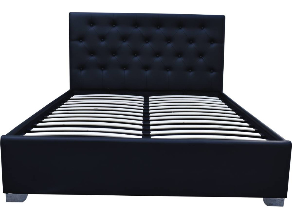 Lit double avec coffre "Tino" - 160 × 200 cm - Noir