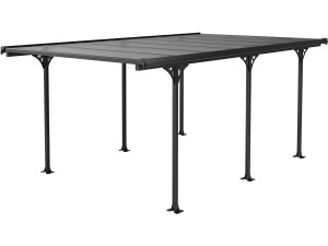 Carport voiture "Denver" - 5.02 x 3.13 x 2.05 m - Transparent / Noir