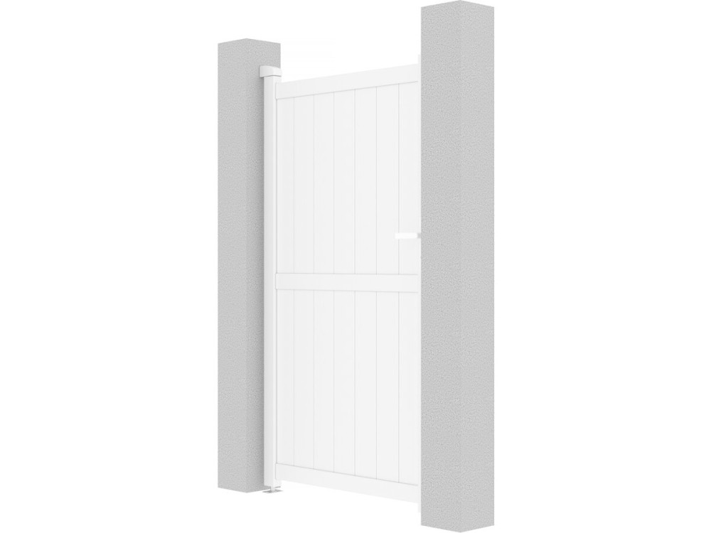 Portillon aluminium "Lola" - 101.2 x 180.9 cm - Blanc