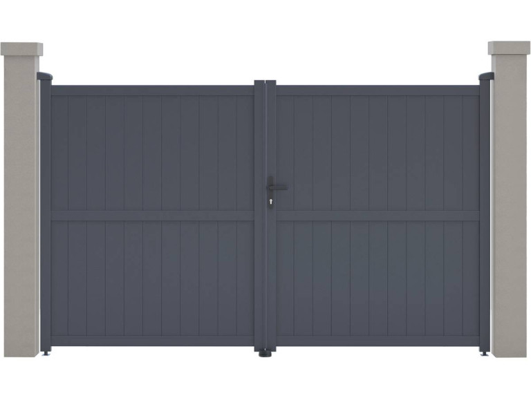 Portail aluminium "Maurice" - 299.5 x 180.9 cm - Gris
