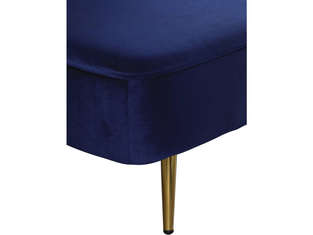 Canapé Clic Clac en velours "James" - 180 x  83 x 75 cm - 3 places - Bleu foncé