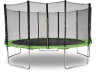 Trampoline " Yoopi " - Ø 4.60 m - Vert - Avec filet + échelle + couverture + kit d'ancrage