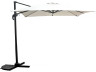 Parasol jardin déporté "Soleil" - Carré - 2.5 x 2.5 m - Ecru