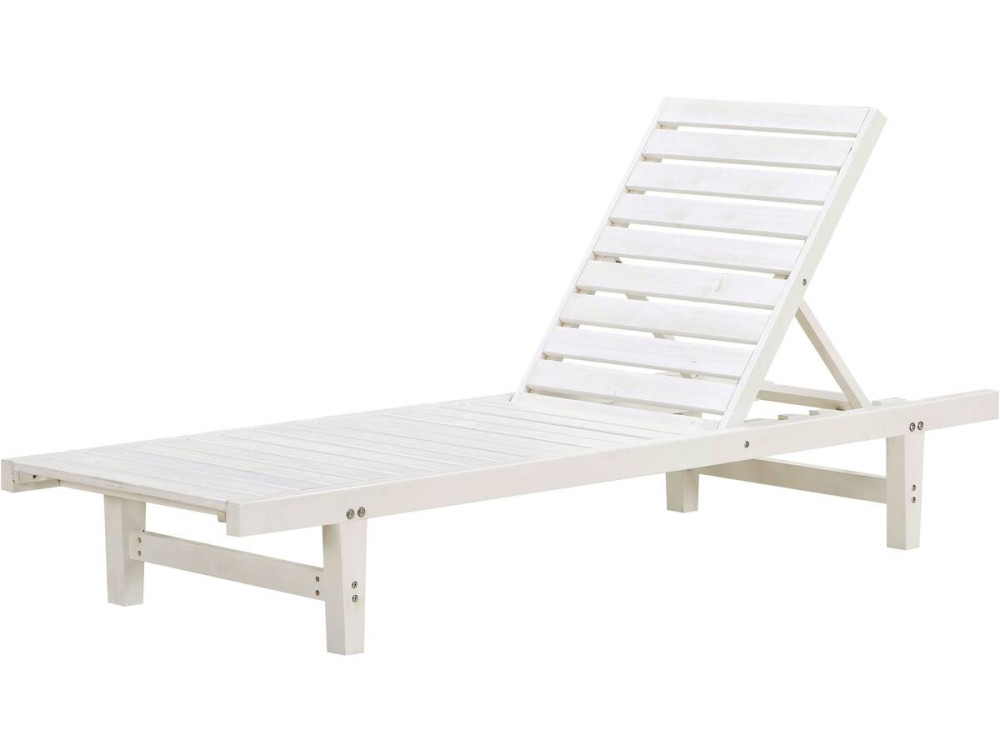 Bain de Soleil en bois "Rawai" - Blanc