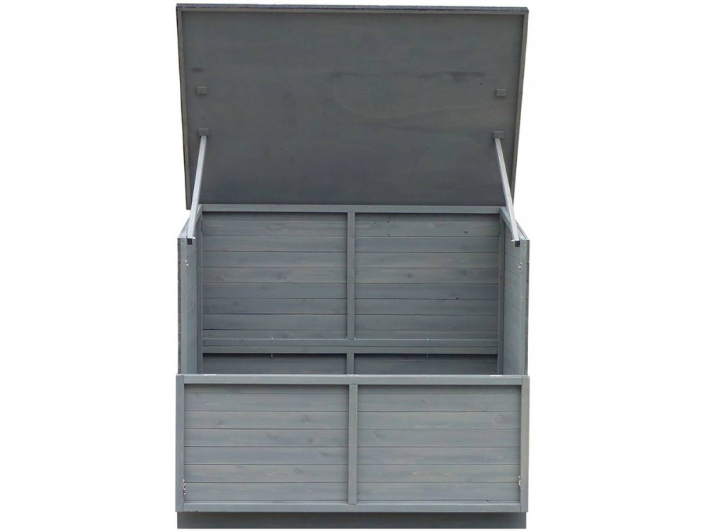 Coffre de jardin en bois "Caja" - 137 x 91 x 121 cm - Anthracite