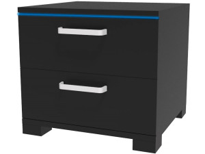 Chevet LED "Karina" - 41 x 38 x 41.5 cm - Noir