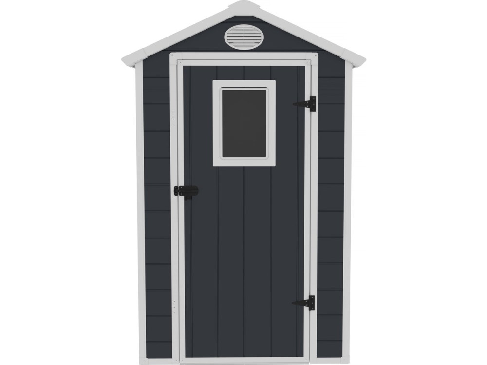 Abri de jardin résine "Texas" - kit d'ancrage inclus - 1.34 m² - Anthracite