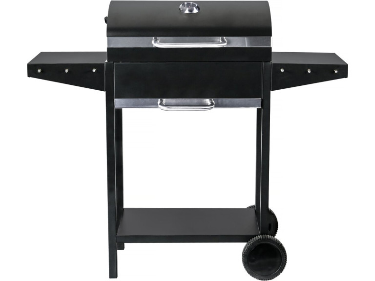 Barbecue charbon de bois "Bizon" - 119 x 50 x 101 cm - Noir