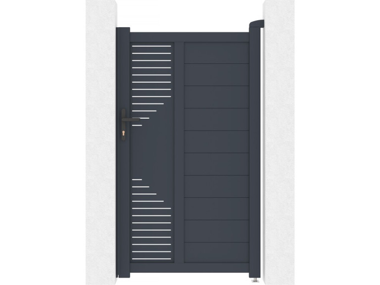 Portillon en aluminium "Jean" - 100 x 173 cm - Anthracite