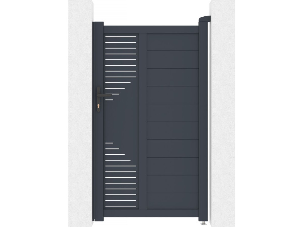 Portillon en aluminium "Jean" - 100 x 173 cm - Anthracite