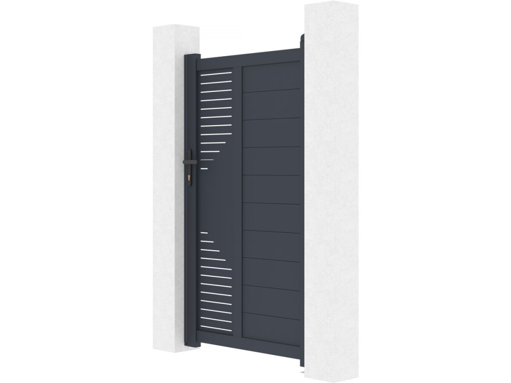 Portillon en aluminium "Jean" - 100 x 173 cm - Anthracite