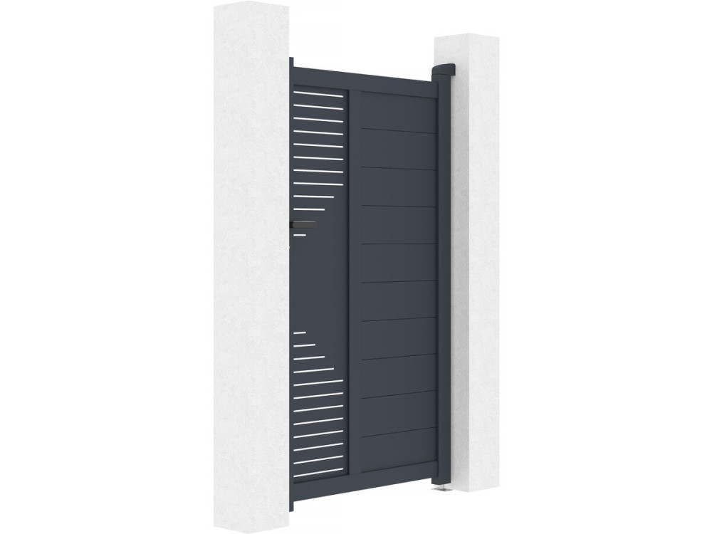 Portillon en aluminium "Jean" - 100 x 173 cm - Anthracite