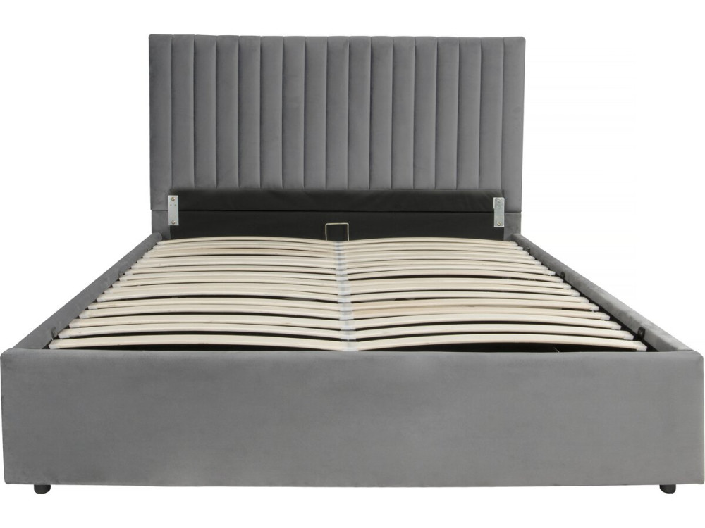 Lit avec coffre "Mia" - 140 x 190 cm - Gris