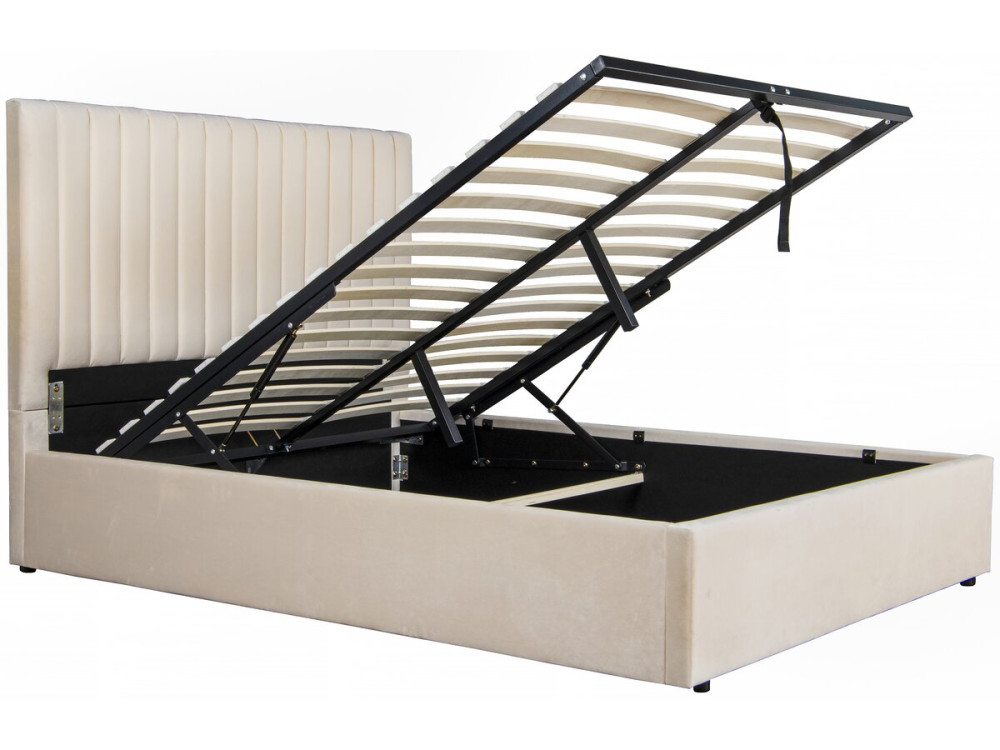 Lit avec coffre "Mia" - 140 x 190 cm - Beige