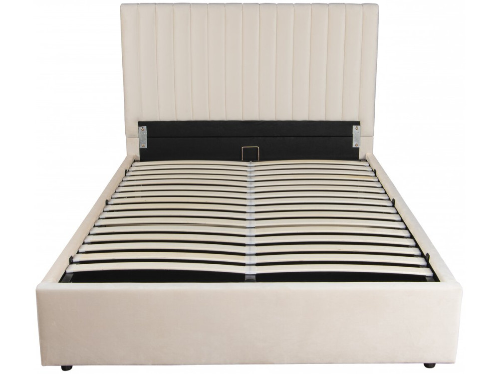 Lit avec coffre "Mia" - 160 x 200 cm - Beige