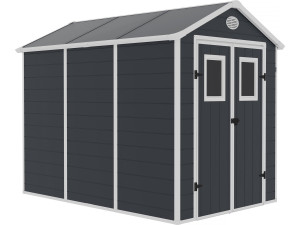 Abri de jardin résine "Texas" - 5.23 m² - kit d'ancrage inclus  - Anthracite