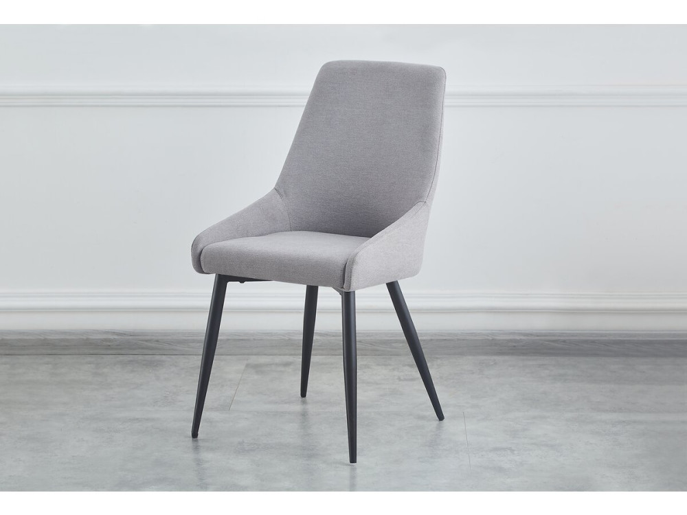 Lot de 2 Chaises en tissu "Lyne" - Gris