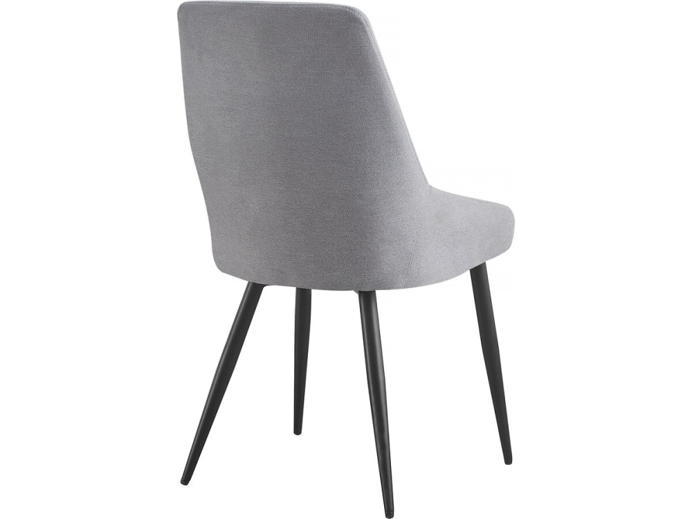 Lot de 2 Chaises en tissu "Lyne" - Gris