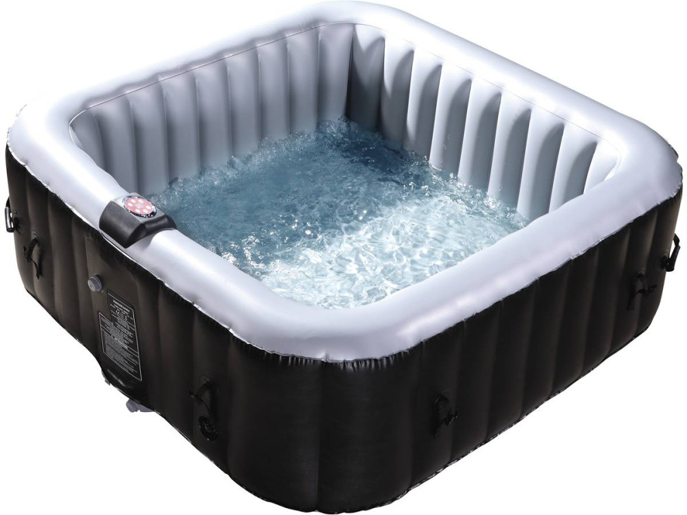 Spa Gonflable NICE en PVC - 6 places - Gris/Noir
