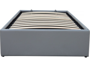 Lit simple en PVC avec coffre "Ava" - 90 x 190 cm - Gris