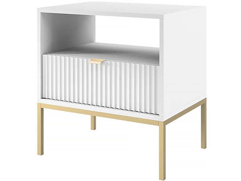 Table de chevet en bois "Tunis" - Blanche