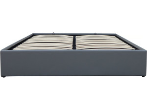 Lit double en PVC avec coffre "Ava" - 140 x 190 cm - Gris