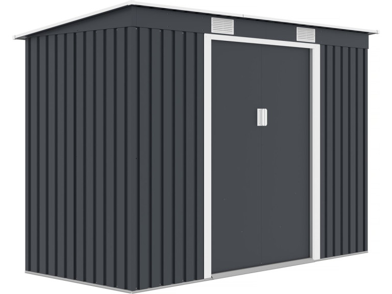 Abri de jardin métal monopente "Austin" - 3,14 m2 - Gris