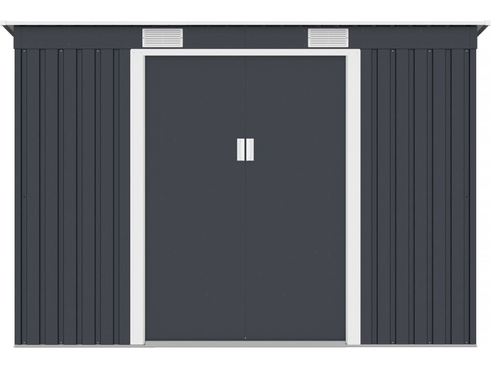 Abri de jardin métal monopente "Austin" - 3,14 m2 - Gris