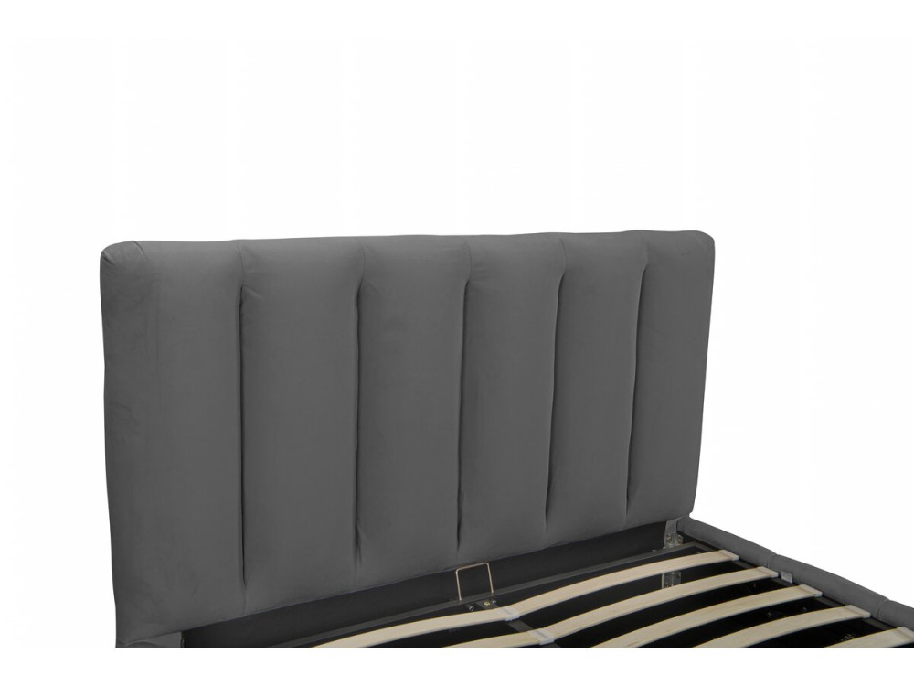 Lit avec coffre "Annie" 140 x 190 cm - Gris