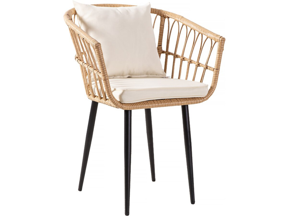 Salon de jardin rotin "Vela" - 2 places - Marron