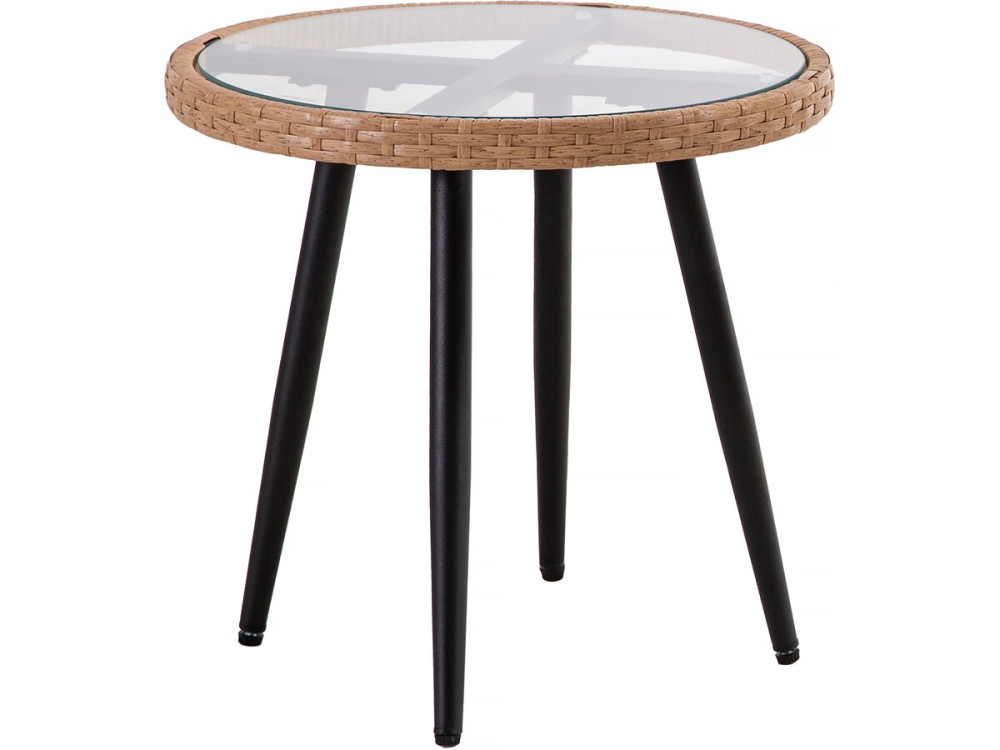 Salon de jardin rotin "Vela" - 2 places - Marron