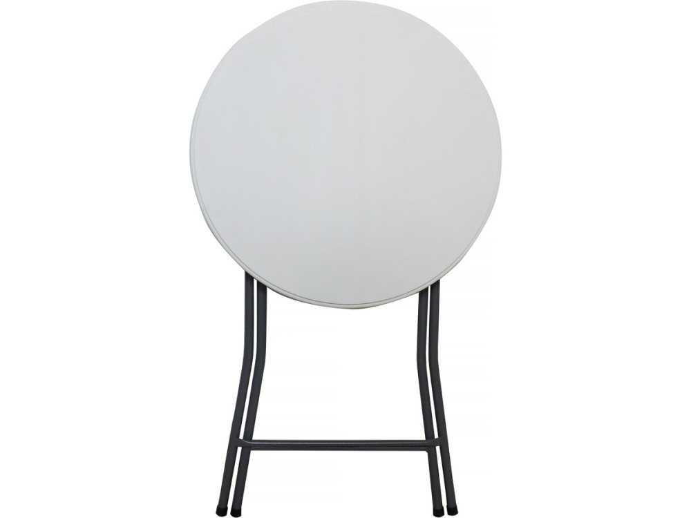 Table haute pliante en plastique Ø 80 cm "Lili" - blanc