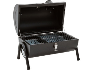 Barbecue charbon de bois portable "Captain" - 42 x 27 x 43 cm - Noir