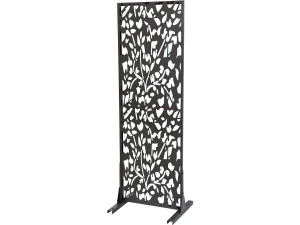 Clôture décorative en métal "Flower" 50 x 150 cm - Anthracite