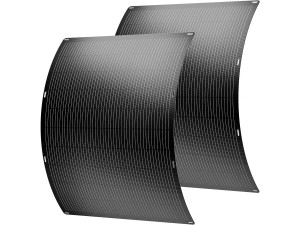 Lot de 2 panneaux solaire plug and play flexible - 400w "Urban center" - Noir