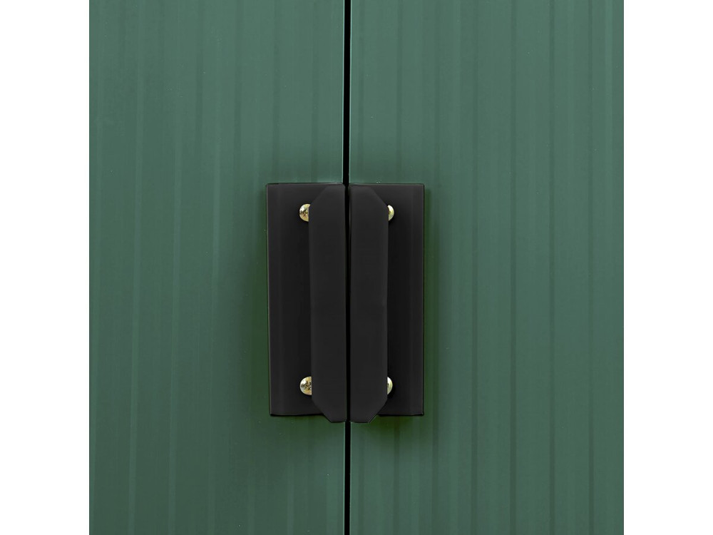 Abri de jardin métal - "Rosas "- 4,07 m² avec gouttière - Vert