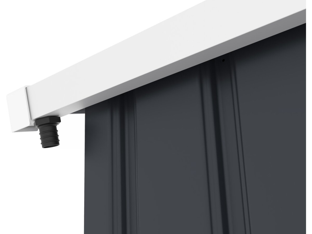 Garage métal  " Houston" - 18,56m² avec gouttière - Anthracite