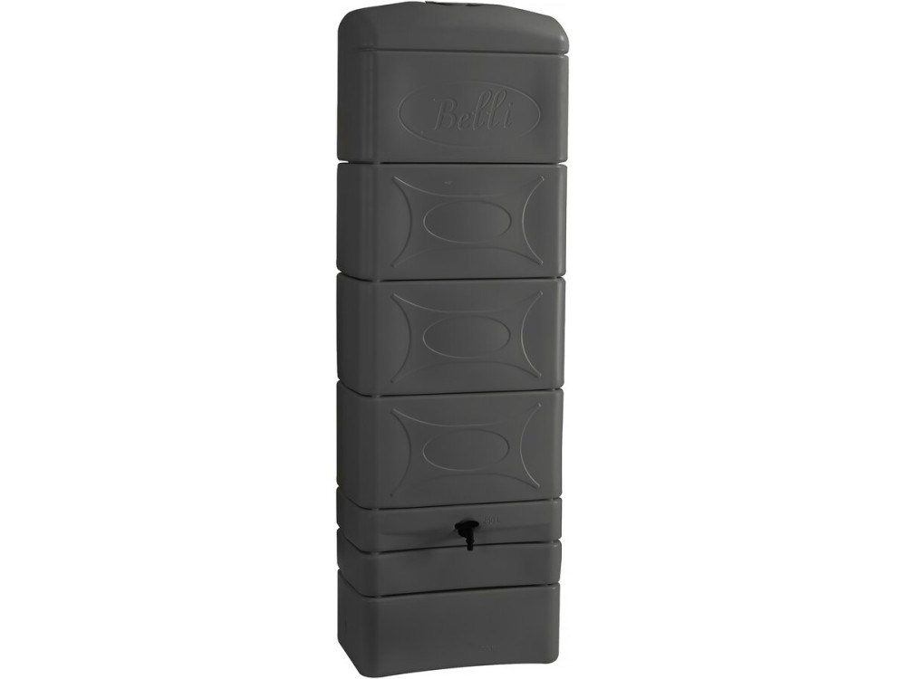 Récupérateur d'eau mural  300L avec kit raccord créneau "Malang"  - Gris