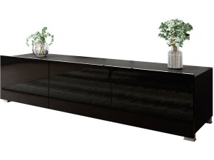 Meuble TV "Bralani 150" - 150 x 43 x 37 cm - Noir