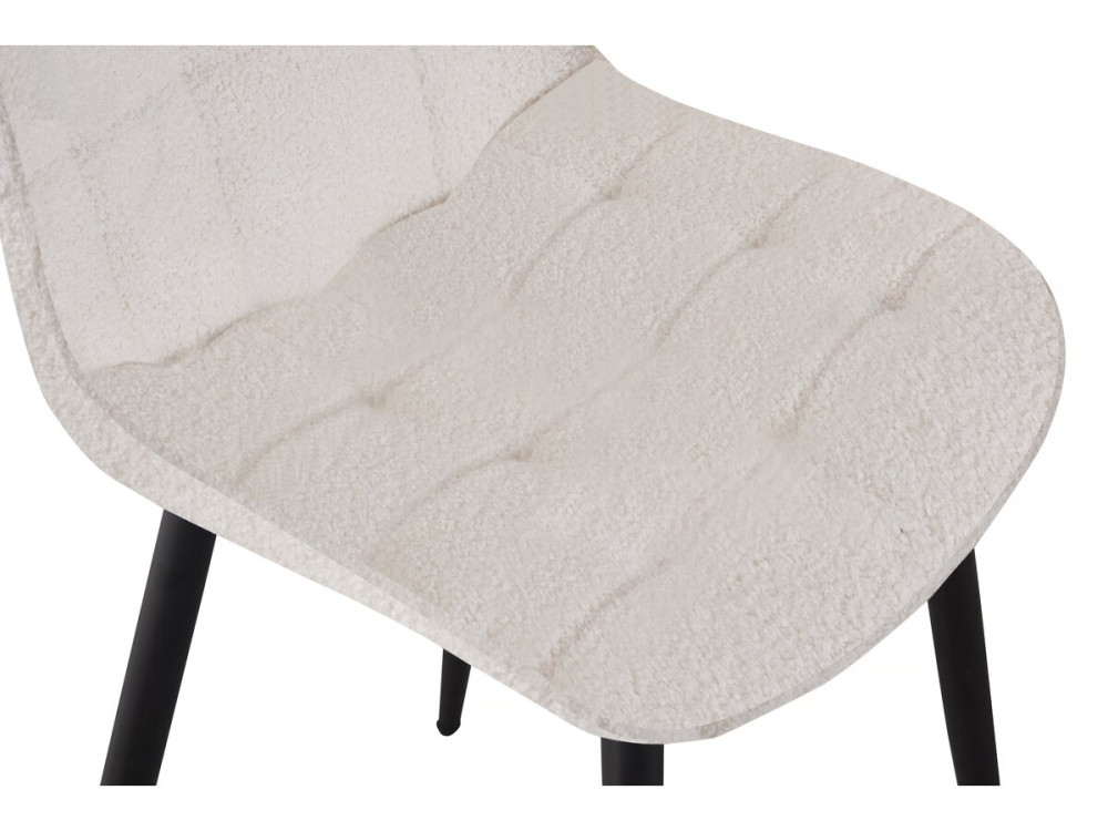 Lot de 2 chaises bouclette "Victoria" - Beige