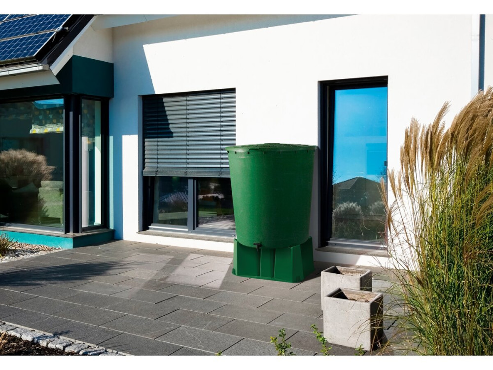 Socle pour récupérateur d'eau 500 L - 75 x 60 x 30 cm - Vert
