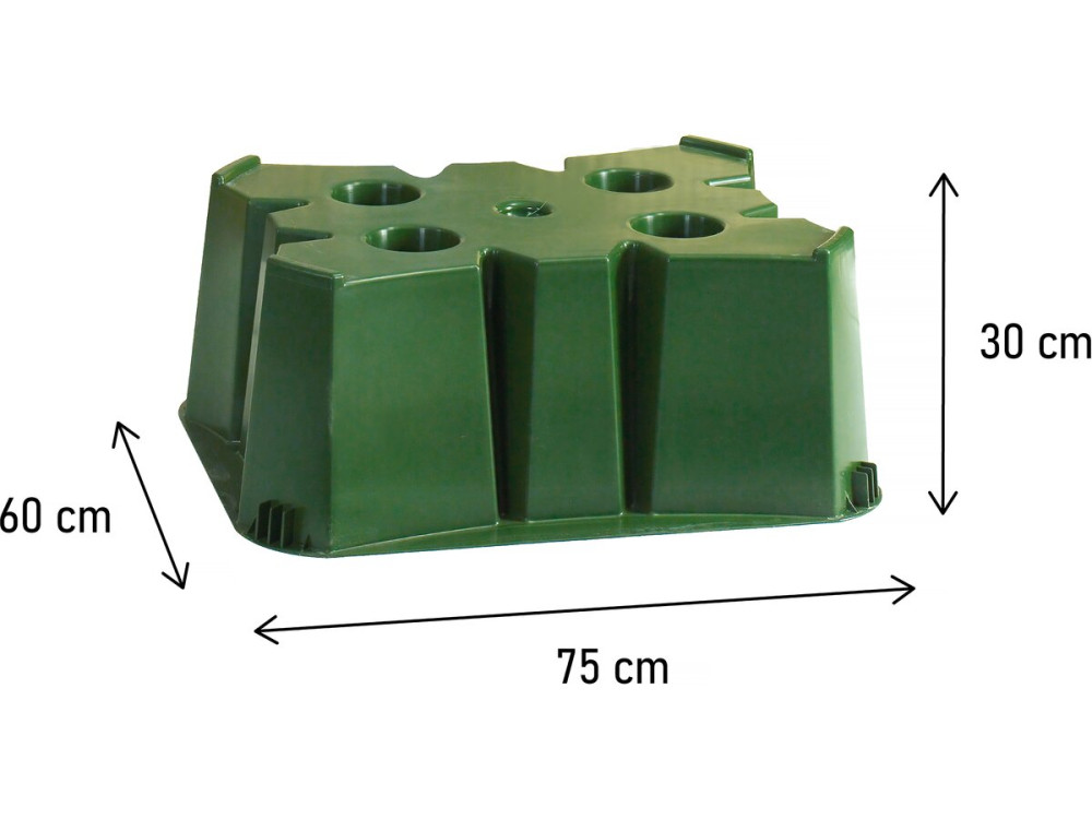 Socle pour récupérateur d'eau 500 L - 75 x 60 x 30 cm - Vert