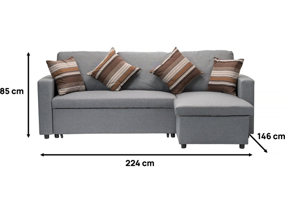 Canapé convertible "Kimberland" - Gris