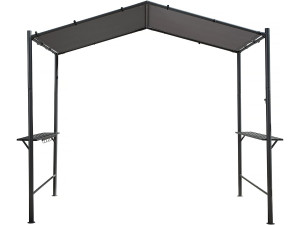 Pergola tonnelle pour barbecue - 277 x 149 cm - Anthracite