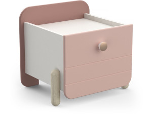 Table de chevet enfant "Jade" - 1 tiroir - Rose