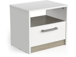 Table de chevet "Watson" - Blanc mat