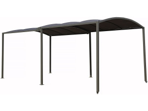 Carport en métal extensible " Mathis" - 303/566 x 295 x 240 cm - Anthracite
