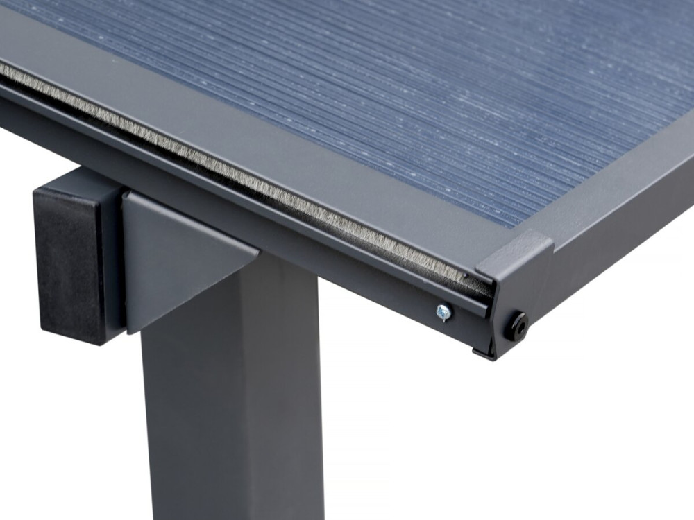 Pergola tonnelle adossée "Marvin" - 3 x 3 m - 304 x 298 x 243 cm - Gris foncé