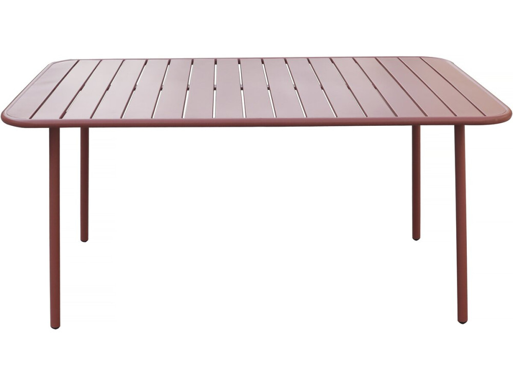 Table jardin en métal "Bilbao" - 150 x 90 x 71 cm - Terracotta